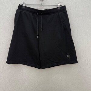 Zero Foxtrot Black Pull On Drawstring Waist Sweat Shorts w Pockets Mens sz Large